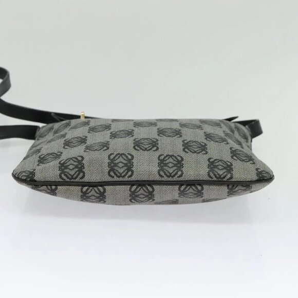 LOEWE anagram Shoulder Bag PVC Gray Gold Auth yk18308 - Picture 6 of 14